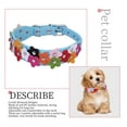 thumbnail image 2 of Alliage de Cuir Collier Animaux de Compagnie Réglable Fleur Collier Collier Collier Chaîne Animaux de Compagnie Décor Collier, Bleu, S, 2.5x37cm, 2 of 8