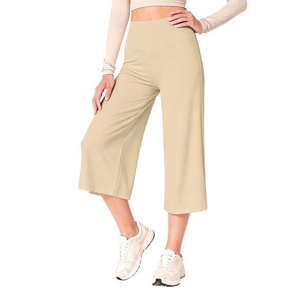 Duoif Women High Waist Yoga Pants Hollow Out Comfy Stretchy Leggings Compression Plus Size High Waisted Gym Workout Yoga Pants 2026 Womens Bottoms Beige L