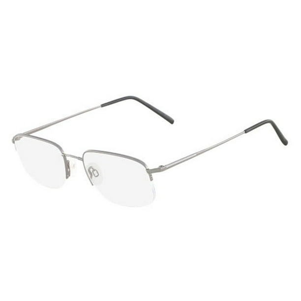 Flexon 606 Half Rim Rectangle Light Gunmetal Eyeglasses - Walmart.com