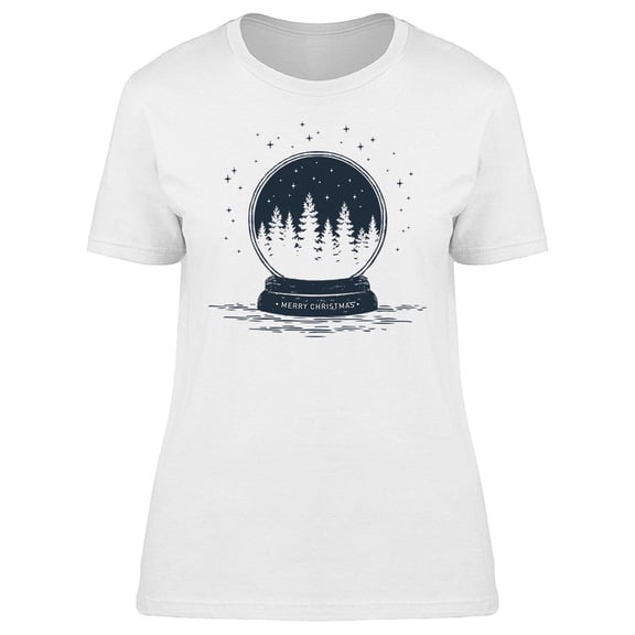 Christmas Snow Crystal Ball Tee Women's -Image by Shutterstock