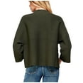 thumbnail image 6 of BLVB Fall Sweaters for Women Solid Color Turtleneck 3/4 Sleeve Pullover Tops Casual Cozy Knit Sweater Blouses, 6 of 7