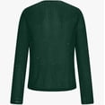 thumbnail image 4 of Womens Mesh Long Sleeve Blouse Elegant Solid Color Casual and Evening Wear Crew Neck Top Green M, 4 of 5
