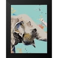 thumbnail image 2 of Pinto, Patricia 12x14 Black Modern Framed Museum Art Print Titled - Elephant On Teal, 2 of 5
