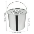 thumbnail image 4 of Autrinix Stainless Steel Bucket with 5.28-Gallon Capacity, Rust-Resistant 304 Steel, Lid Included, Ideal for Kitchen, Garden, and Travel Storage, 4 of 10