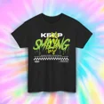 thumbnail image 1 of Keep Smiling Graphic T-Shirt Motivational Smiley Face Tee Positive Vibes, 1 of 4