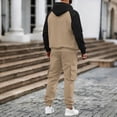 thumbnail image 5 of CONZONE Mens Sweatsuit 2 Peice Set Casual Track Suit for Men Patchwork Color Long Sleeve Hoodies Sweatpants Cozy Fall Winter Athletic Jogging Outfits, 5 of 5