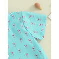 thumbnail image 6 of vera natura Baby Kids Boys Shorts Set, Short Sleeve Dinosaur Flamingo Shark Print Shirt with Shorts Outfit, 6 of 9