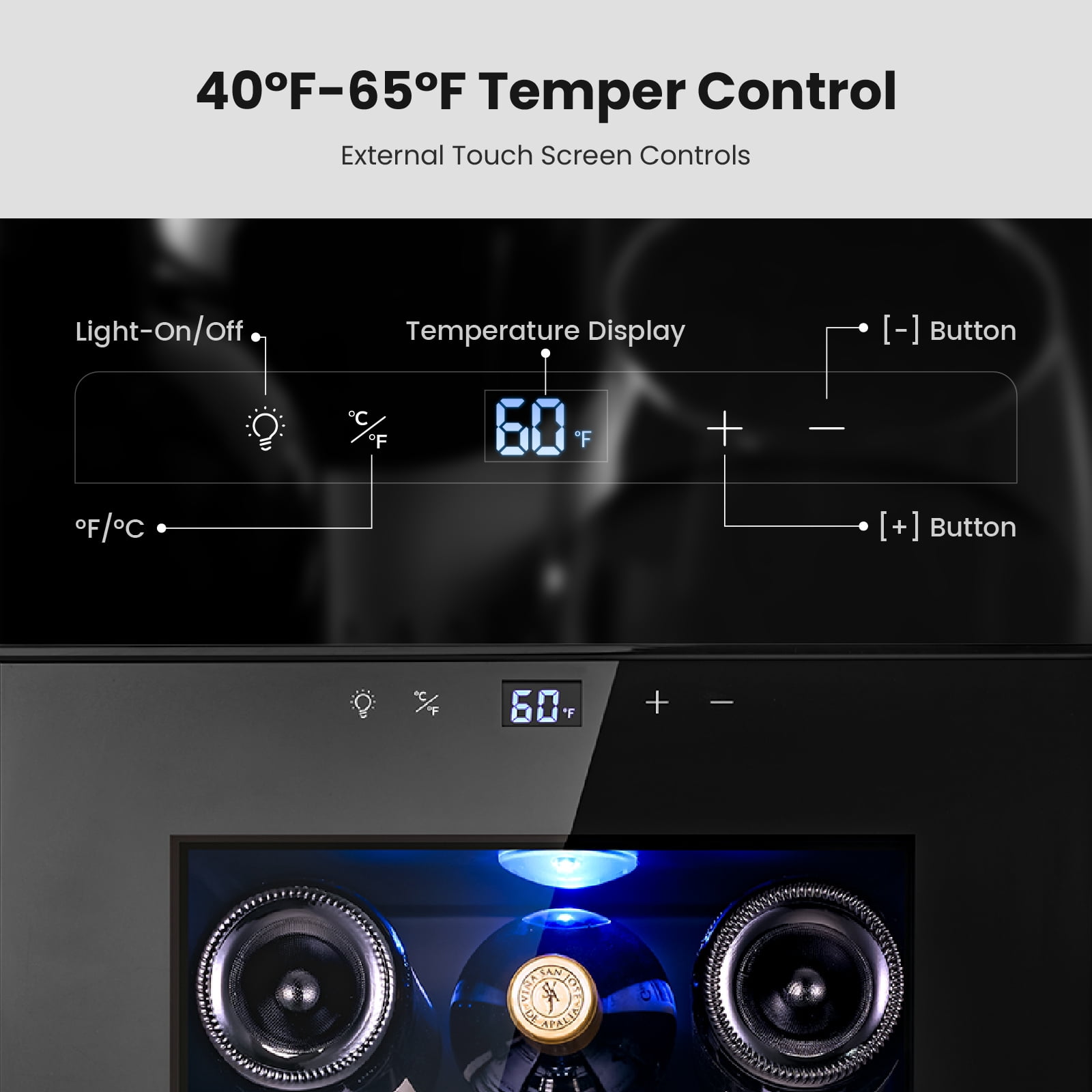 Yeego 12 Bottle Wine Refrigerator Cooler, Freestanding Small Mini Wine Cellar with Digital Temperature Control Thermoelectric Wine Cooler, Countertop Wine Cooler for Wine Enthusiasts, Black