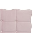 thumbnail image 5 of Velvet Queen Bed Frame, ONE PIX Platform Bed Frame with LED Light and Stylish Metal Bed Legs, Pink, 5 of 8