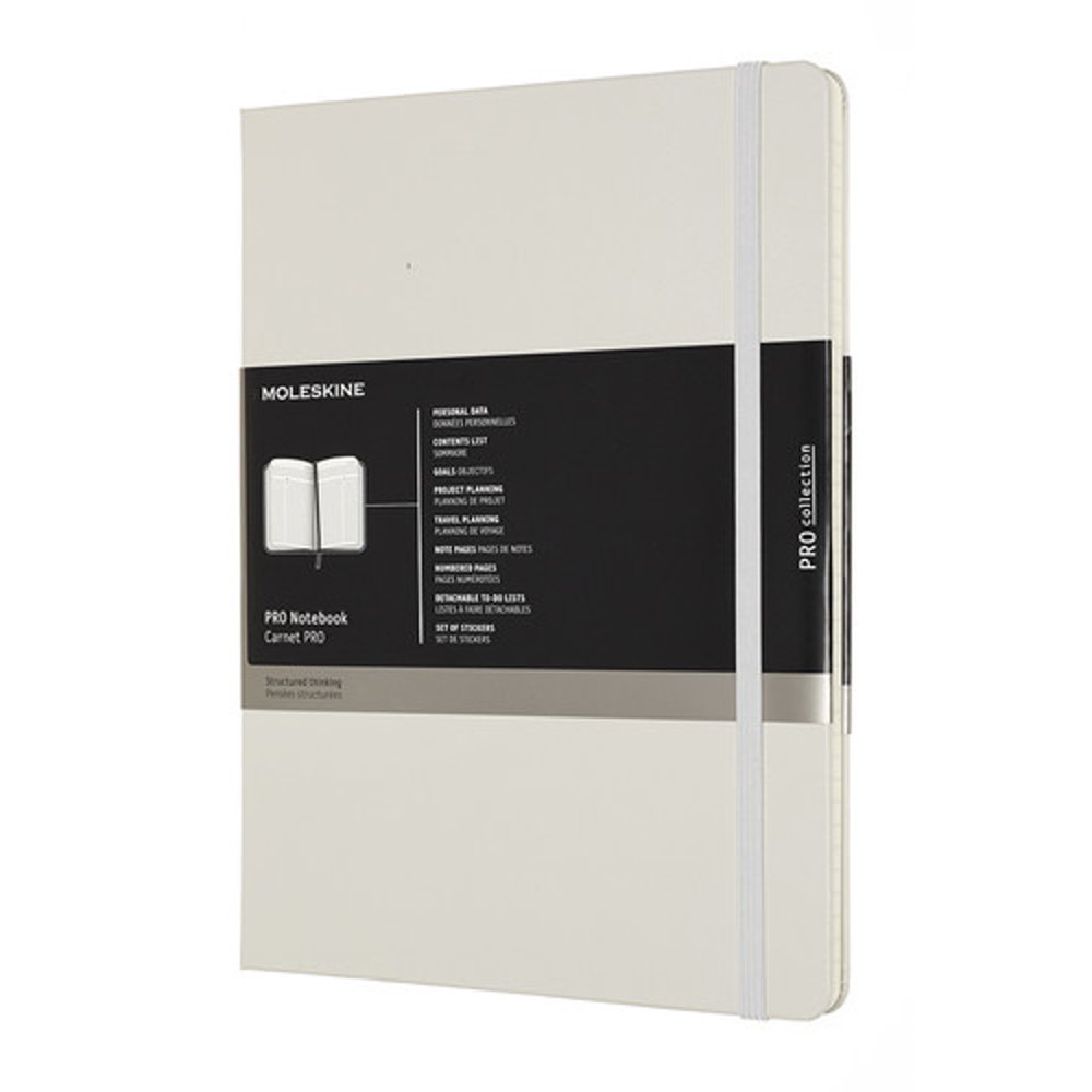 MOLESKINE PROFESSIONAL NOTEBOOK XL PEARL GREY
