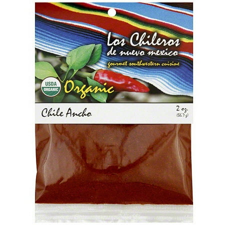 Los Chileros Organic Ancho Chile Powder, 2 oz (Pack of 12)