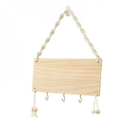 

SweetCandy Wall Mount Rustic Wood And Metal Key Holder With 3 Hooks Decorative Key Hooks Hanging Organizer Rack For Entryway House Office