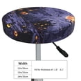 thumbnail image 4 of Disketp Mystery House Halloween Night Funda Redonda para Taburete, Funda de Cojín para Silla de Bar Suave y Elástica-12 inch, 4 of 7