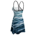 thumbnail image 5 of Ocean Ripple Texture Sweet Elegant Slip Dress Women Korean Kawaii Dress, 5 of 6