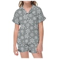 thumbnail image 1 of WEAIXIMIUNG Vêtements d'Intérieur d'Été pour Enfants Garçons Filles T-Shirt à Manches Courtes Imprimé Pantalon Court Pyjamas Ensembles Vêtements pour Enfants 8-9 Ans, 1 of 4