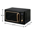 thumbnail image 6 of Frigidaire 0.7 Cu. Ft. 700 Watt Retro Countertop Microwave Oven, Black and Gold, 6 of 11