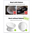 thumbnail image 3 of Cuenco de comida para gatos Elevated LoeJan, cerámica, 150 ml, paquete de 2 unidades, blanco, 3 of 7