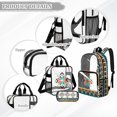 thumbnail image 3 of Kuiaobaty Aztec Cow Print Backpack Set for Boys Girls Clear Backpack and Lunch Bag Set with Cup Holder Lightweight Clear Bookbag and Pencil Case for School, 3 of 5