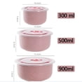 thumbnail image 2 of 3PCS Ceramic Nesting Bowls with Lids  Food Storage Containers  Kitchen Bowl Set  For Prep  Mixing and Serving  Microwave and Dishwasher Safe, 2 of 9