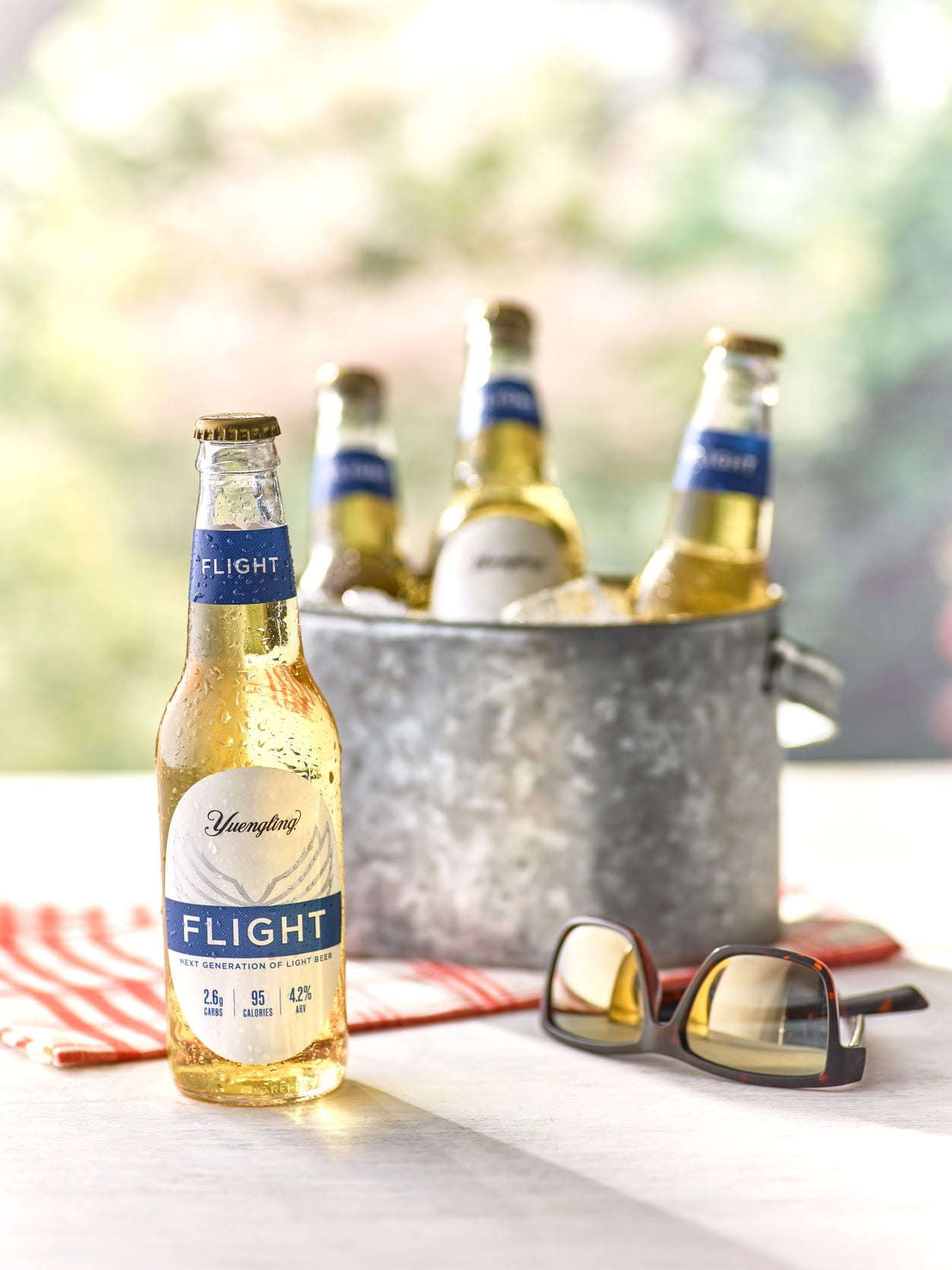 Yuengling FLIGHT Light Beer, 12 Pack Beer, 12 fl oz Glass Bottles, 4.2% ABV, Domestic Lager