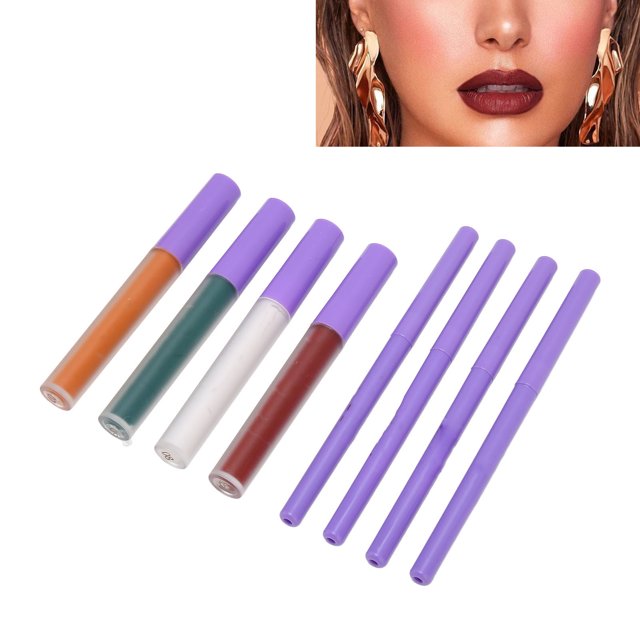 Lip Liner And Lipstick Makeup Set, Long Lasting Comfortable Matte Lightweight Texture Lips Makeup Set For Female For Makeup