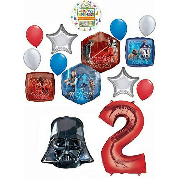 Star Wars Party Supplies 2nd Birthday The Last Jedi Balloon Bouquet Decorations