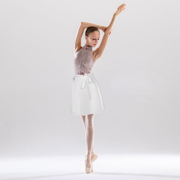 HOOWIFFY Girls Dance Skirt Ballet Skirt White Chinlon 1Set 39.4X12.6X0.04In