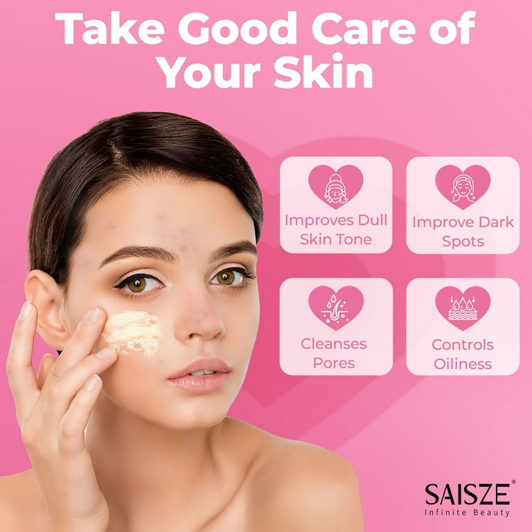Saisze Turmeric Foaming Face Wash, Kojic Acid Facial Cleanser for