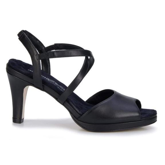 Walking Cradles Wc Porsha Women Platform Sandal In Black Cashmere Leather
