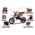 thumbnail image 5 of Dapmiu Beginner Dirt Bike 49CC - 10" Inflatable Off-Road Tires, Shock Absorption Springs & Alloy Handlebars for Kids Red, 5 of 8