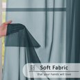 thumbnail image 4 of Chyhomenyc Stone Blue Sheer Curtains 96 Inches Long 2 Panels Set, Light Filtering Solid Window Curtain Panels for Living Room, Rod Pocket Soft Voile Curtain Drapes for Bedroom，Each 42"Wx96"L, 4 of 8