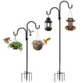 thumbnail image 3 of Cadorn 1PCS Outdoor Hummingbird Feeder Shepherd's Hook Hanging Basket, Iron Ground Hook with Garden Stake for Yard, Flagpole Holder Garden Patio Lawn Decoration, Bird Feeder Accessories,160x54cm, 3 of 7