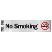 2" x 8" No Smoking Self-Adhesive Vinyl Sign - 1 pack, Model No Smoking, Weather-Resistant Material