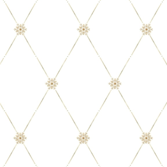 Winterthur Empire Diamond Wallpaper Wall Stencil | Home Decor Stencils for Painting on Walls, Floors, Ceiling, Canvas, Signs, Wood | Reusable Stencil | W033 by Designer Stencils