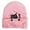 Pink, variant on Bibifish Womens Knit Cuffed Beanie Hat With Black Cat Embroidery Stretchy Soft Lightweight Hat Daily Casual Outings Cute Stylish Hats