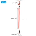 thumbnail image 2 of 3pcs Retractable Spring Coil Straps, 10" Spiral Lanyard Cord with Aluminium Clip and Key Ring, Red, 2 of 6