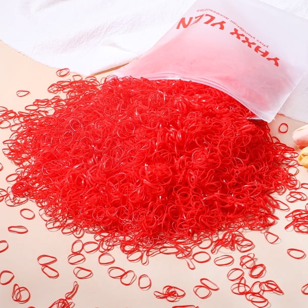 500/1000/2000pcs Girls Colourful Disposable Rubber Band Hair Ties Children Ponytail Holder Bands Kids Accessories
