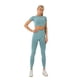 thumbnail image 3 of Conjuntos de 2 piezas para mujer, Top corto sin costuras, camiseta corta, sujetador, traje de Yoga, mallas ajustadas para gimnasio, pantalón, ropa de entrenamiento, 3 of 5