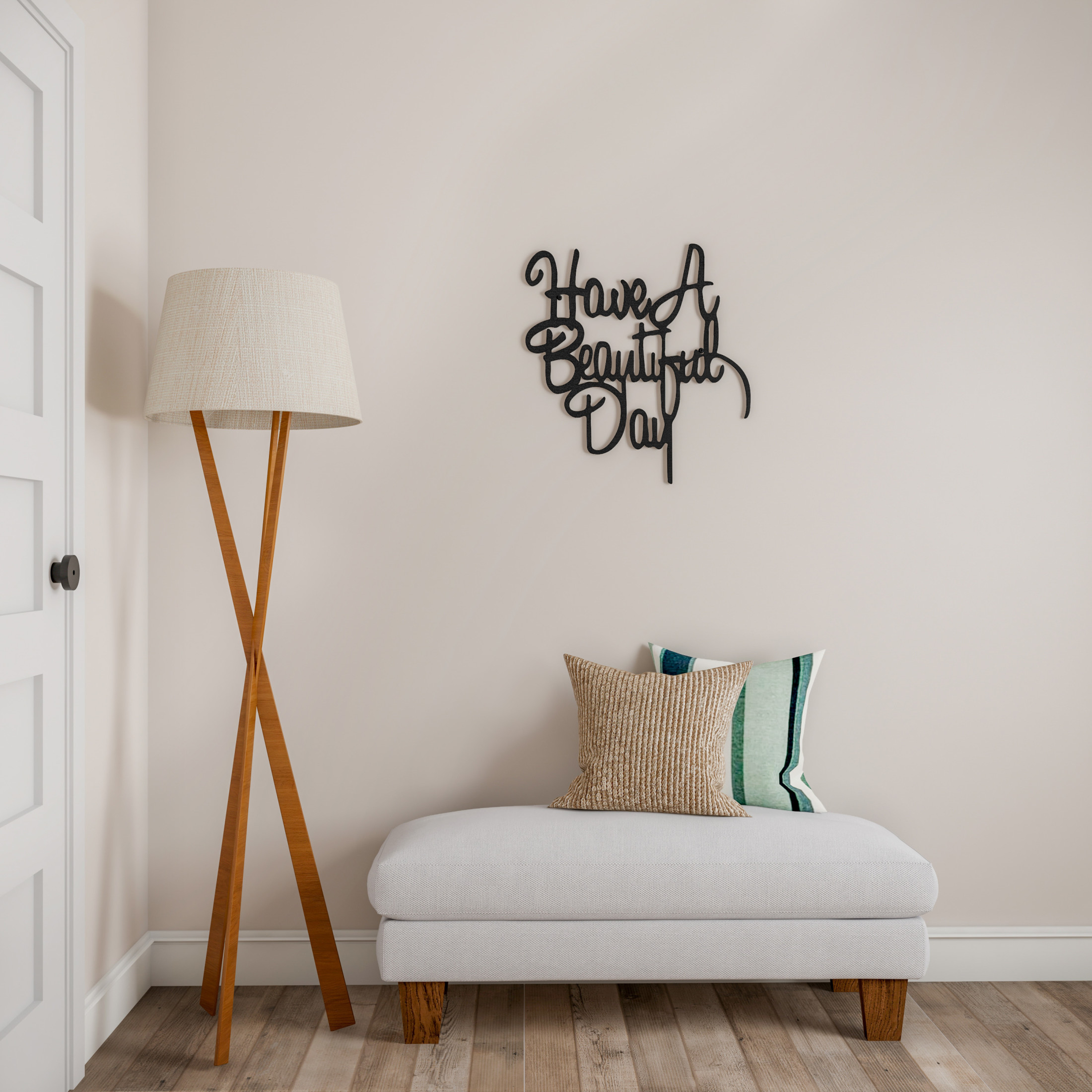 Lavish Home Have a Beautiful Day Wall Art - 3D Word Art Metal Wall Sign