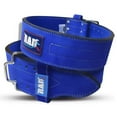 thumbnail image 2 of RAD Weight Lifting Leather Belt Powerlifting and Weightlifting Workout for Men & Women, Gym back Support. Release Buckle (Blue, Medium), 2 of 3