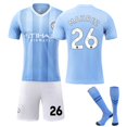 thumbnail image 3 of 2324 Manchester City versión correcta en casa No. 9 Haaland No. 17 De Bruyne ropa de fútbol traje para niños y adultos, 3 of 5