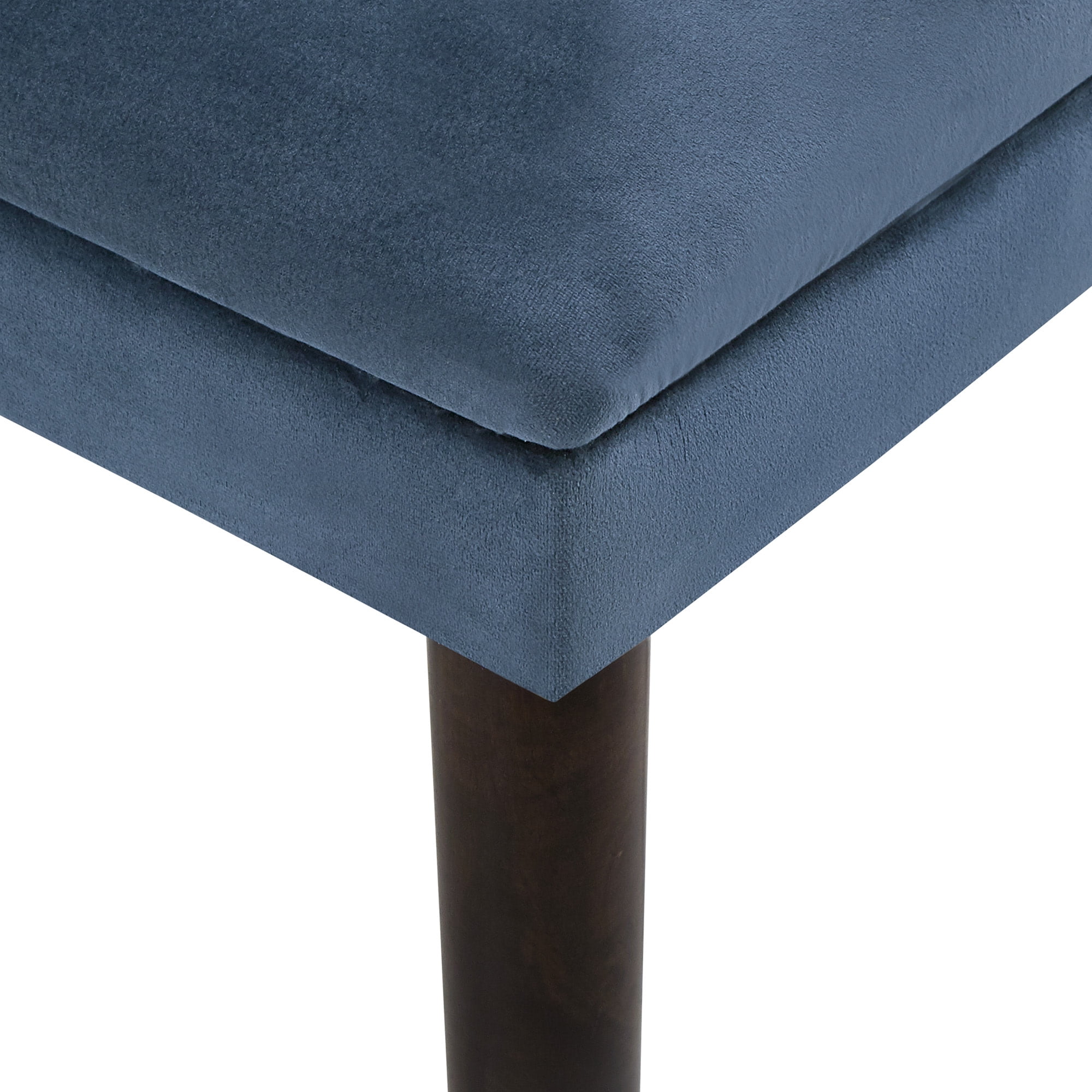 Weston Home Avesbury Velvet Channel Back Dining Chairs, Set of 2, Blue Velvet