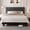 Dark Gray, variant on Virans Twin Size Bed Frame with Tufted Button Velvet Headboard, Upholstered  Platform Bed Frame, No Box Spring Needed, White