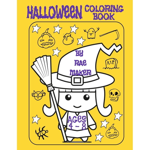 Halloween Coloring Book Ages 4 - 8, (Paperback)