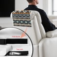 thumbnail image 5 of Xixirimido Aztec Ethnic Tribal Print Leather Recliner Headrest Cover Washable Recliner Headrest Protector Non Slip Chair Head Cover for Sofa Couch Furniture Decor, 3Pcs, 5 of 7