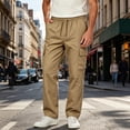 thumbnail image 3 of SAWOBUUN Mens Lightweight Quick Dry Cargo Pants Straight Leg Elastic Waist Summer Breathable Outdoor Trousers Hiking Work Pants, 3 of 5