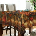 thumbnail image 3 of YAZAOO Square Tablecloth Sunflowers Roses Butterflies Hearts Pattern Tableclothes, 3 of 9