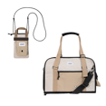 thumbnail image 3 of Transportín suave para perros y gatos pequeños, portátil, transpirable, plegable, bolso de hombro, bolso de viaje para cachorros y gatitos, gran espacio, 3 of 5