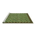 thumbnail image 2 of Ahgly Company Machine Washable Indoor Round Checkered Turquoise Blue Modern Area Rugs, 7' Round, 2 of 4