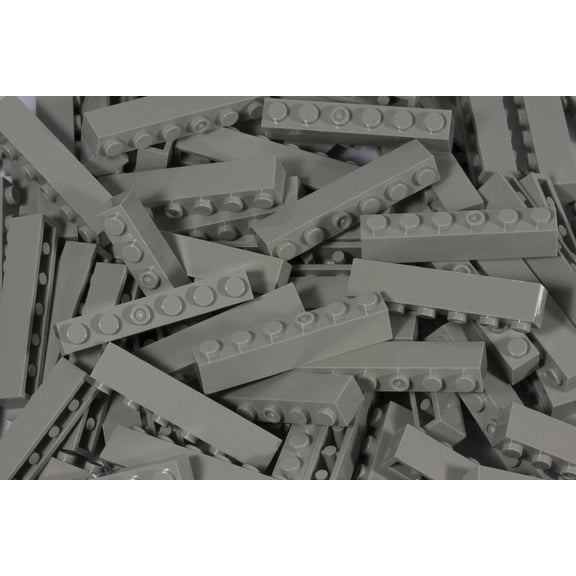 1x6 bricks light gray 100 pack